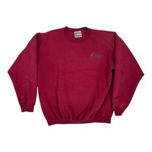 Vintage Curves for Women Sweatshirt Women's Large Maroon Crewneck 90s Work Out